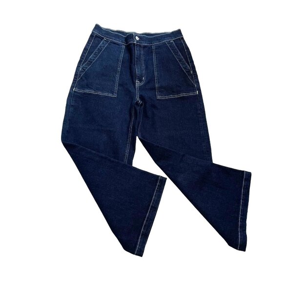 J Crew Mercantile Denim Crop Jeans High Rise Wide Leg Trousers Size 29 New u - Picture 5 of 13